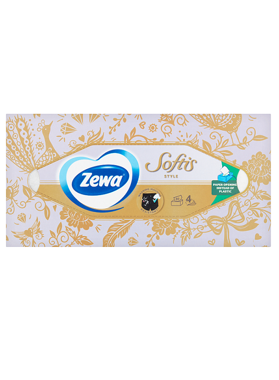 Papír zsebkendő box Softis, Style , 4 rétegű, 80 db